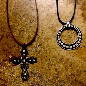 Leather Necklace ~ Boho 🦋🧡